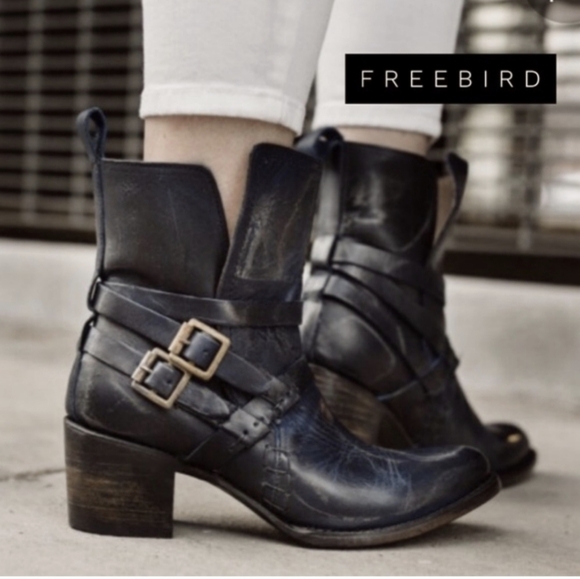 FREEBIRD by STEVEN Saintblack leather Boot women size 7